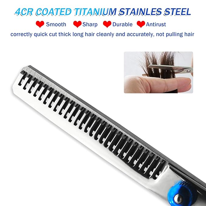 LIGICKY Hair Cutting Scissors Professional Stainless Steel Hairdressing Kits for kids haircuts Thinning Bang Hair Shears for Salon/Home