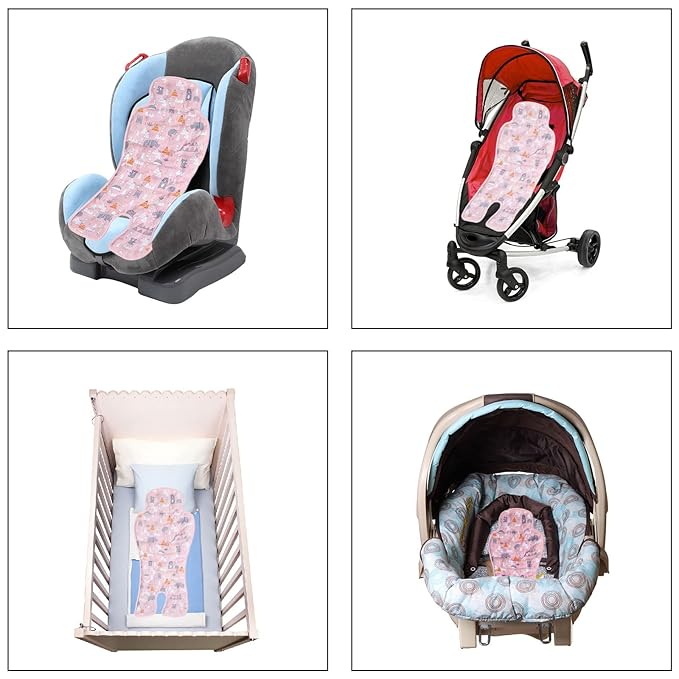 Gel Car Seat Cooler Pad, Summer Soft Breathable Cooling Pad Ice Cushion for Babies, Washable Summer Cooler Mat for Stoller, High Chair, Safety Seat