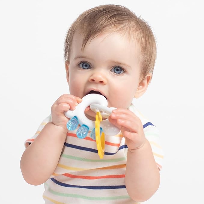 Nuby Cloud Teether with Sun and Silicone Rain Links : 3+ Months