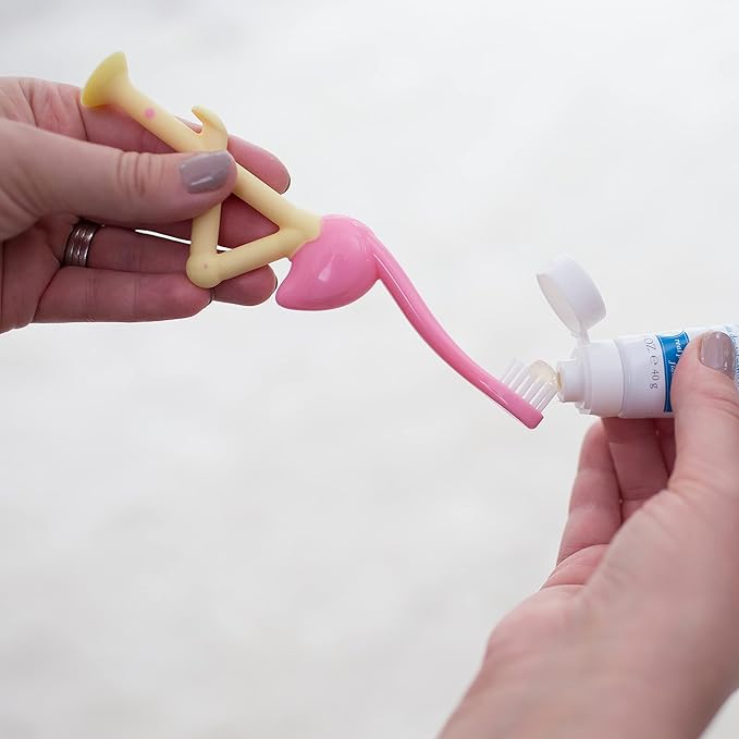 Dr. Brown's Baby and Toddler Toothbrush, Flamingo 1-Pack, 1-4 Years