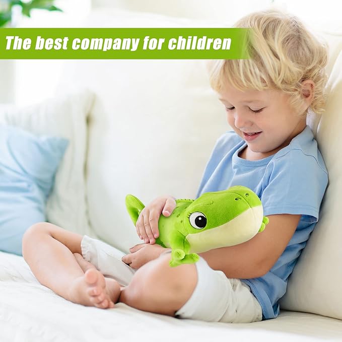 Chameleon Stuffed Animal Cute Chameleon Plush Doll Green Chameleon Toy 11.8 Inches