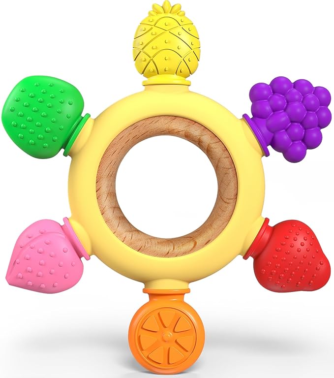 GJZZ Baby Teething Toys 6-12 Months, Montessori Sensory Toys 0-3 6-12