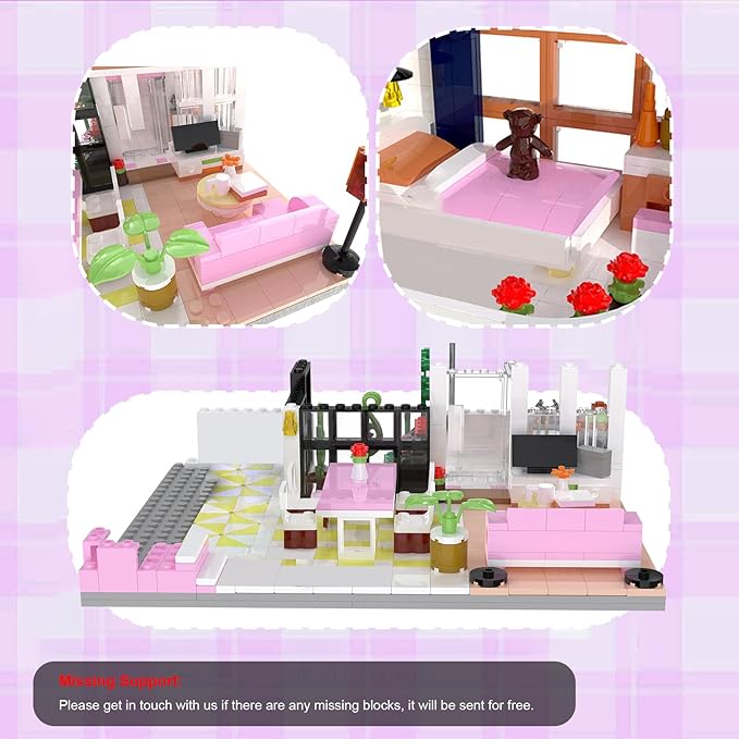 Friends House Building Block Set, Nice Rooms Small Brick Model 8+ 1220