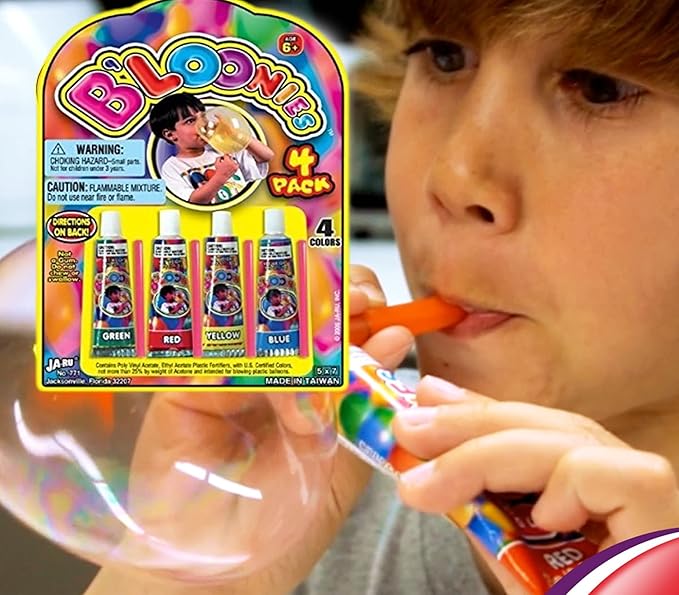 JA-RU Original Bloonies Plastic Bubbles Kids Toys(12 Pack, 48 Tube) 771-12A