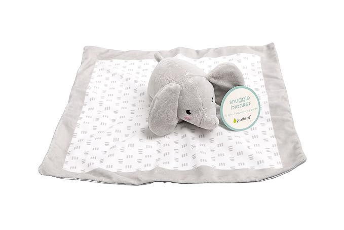 Pearhead Elephant Security Blanket, Soft Baby Lovey for Babies