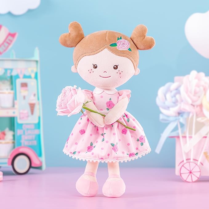 Onetoo First Baby Doll Plush Rag Doll Sleeping Cuddle Buddy 14"(Milly Series)