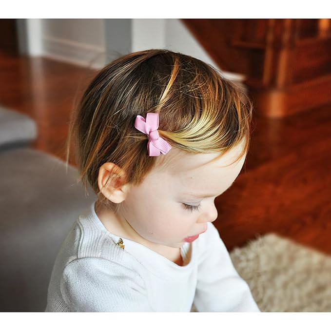 CLLOT 50PCS 2inch Baby Hair Clips - Fully Lined Baby 25 Colors