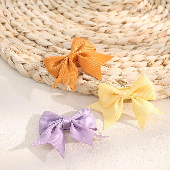 OAOLEER 2inch Baby Hair Clips, 24 Pieces Fully Lined Baby 12 Colors