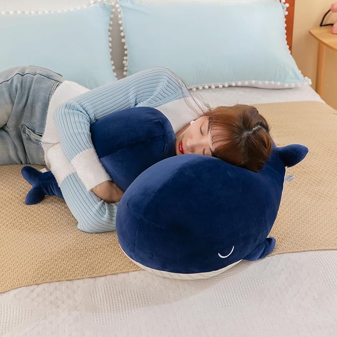 Gentle Whale Plush Toy Ultra Soft Cotton Sea Mammal Doll 18inch)