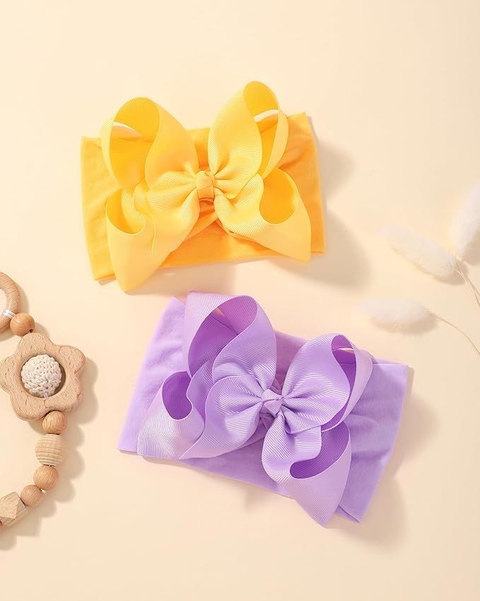 doboi 20PCS Baby Bows Baby Girl Headbands Nylon Hairbands