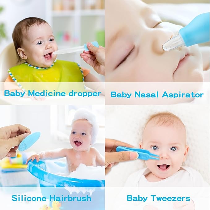 Baby Healthcare and Grooming Kit, Baby Safety Care Set (Blue-26 Kits)