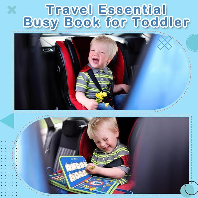 Hi-Tech Busy Board Toys, Busy Book for Toddlers 1-5 Year Old