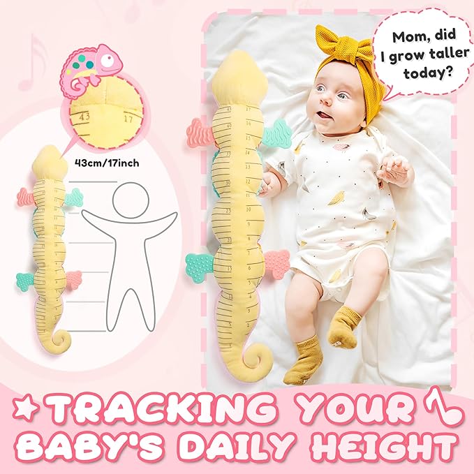 Baby Toys 0-6-12 Months, Musical Stuffed Animal Activity Soft Toys with Multi-Sensory Crinkle