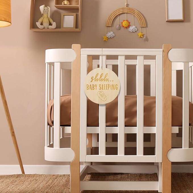 2pcs Baby Sleeping Sign, Different Shape Baby Sleeping Door Sign