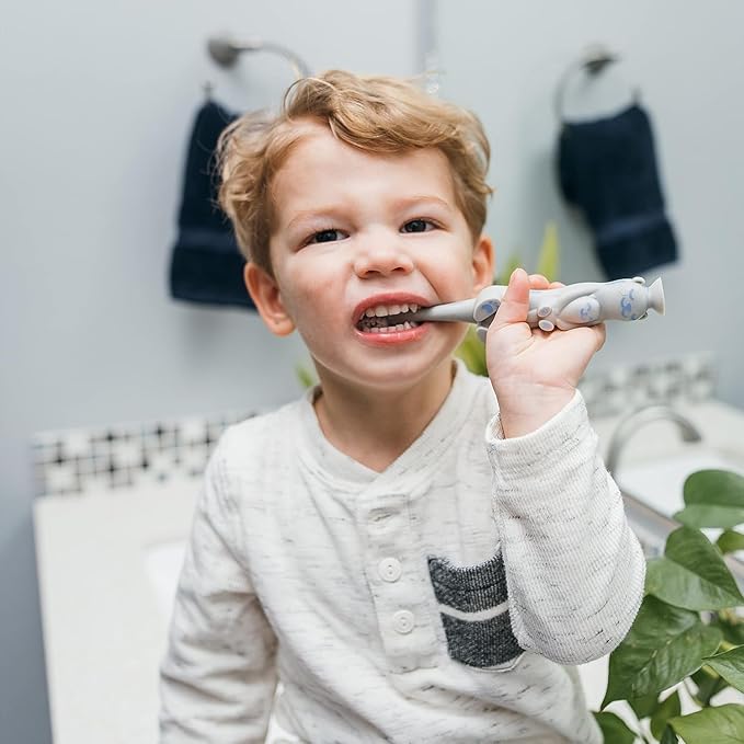 Dr. Brown’s Otter Toddler Toothbrush, Soft Bristles with Suction Cup for Storage, BPA Free, Ages 1-4, 1-Pack