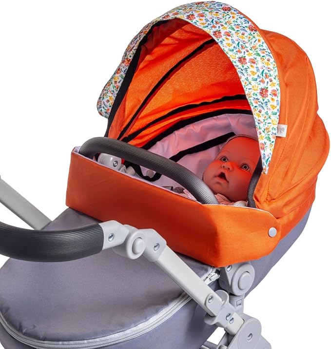 JC Toys - for Keeps Playtime | Deluxe Folding Sports Pram Stroller 20" | 3+