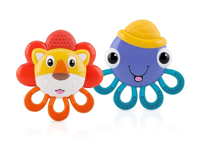Nuby Vibe-eez Vibrating Teether - Battery Powered 3+ Months