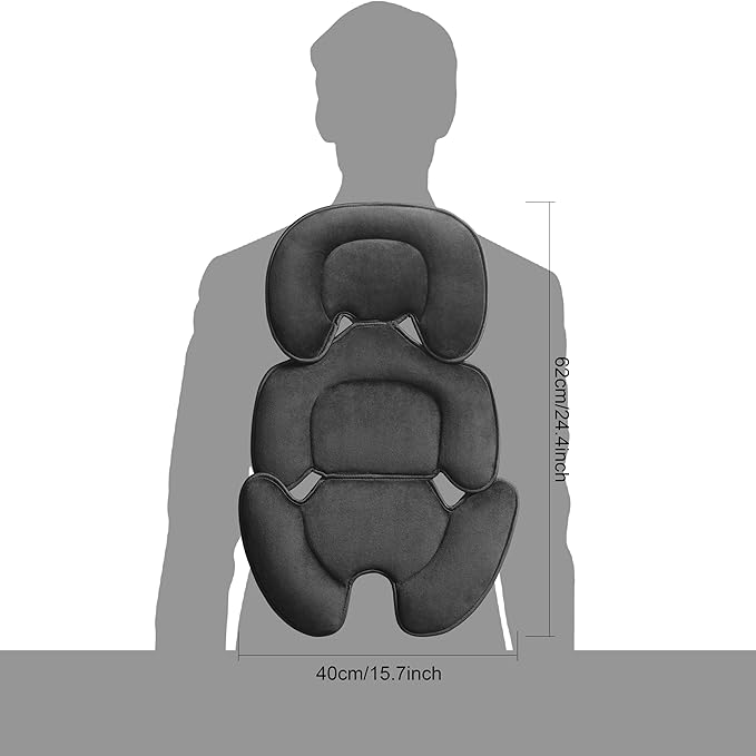 Universal Baby Seat Liner – Reversible Infant Car Seat Insert & Stroller Cushion – Head & Body Support for Newborns – All-Season Soft Pad for Swings, High Chairs, Travel – Gift-Ready, Machine Washable