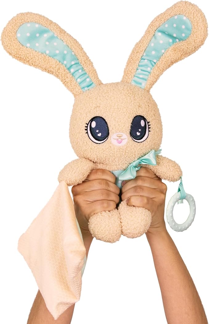 IMC Toys Peekapets Peek-A-Boo Bunny Plush - Baby Shower Stuffed Animal, Brown Bear Plush Doll 1-3