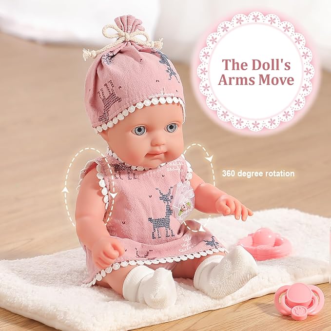 12in Baby Doll Toys for 2 + Year Old Girl