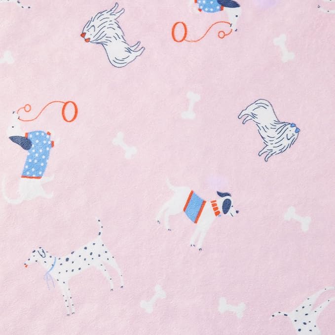 DaysU Silky Micro Soft Plush Baby Blankets for Girls with Print Animal Pattern and Soothing Raised Dots, Double Layer Bed Throws for Baby Crib 30x40 Inches