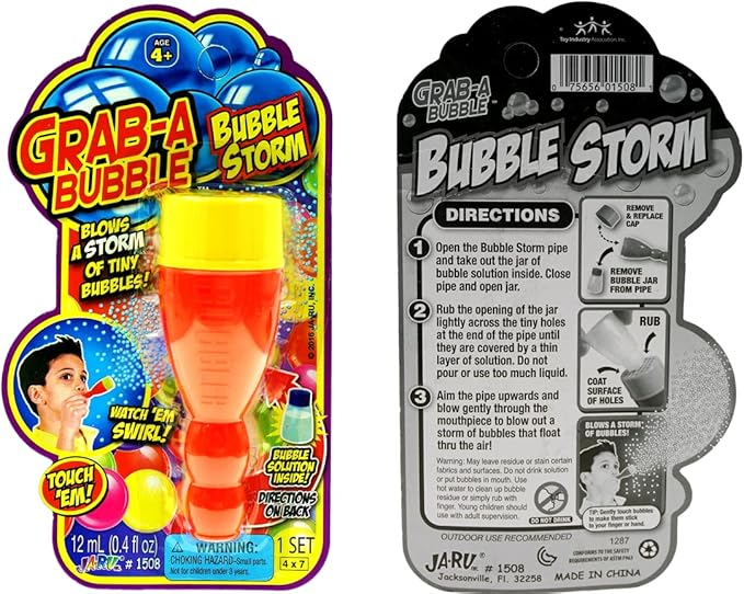 JA-RU Grab a Bubble Storm Touchable Bubbles Blowing Toy (3 Bulk.1508-3A