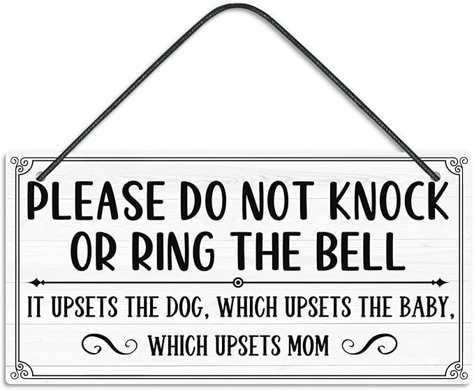Putuo Decor Do Not Ring Doorbell Sign Baby Sleeping