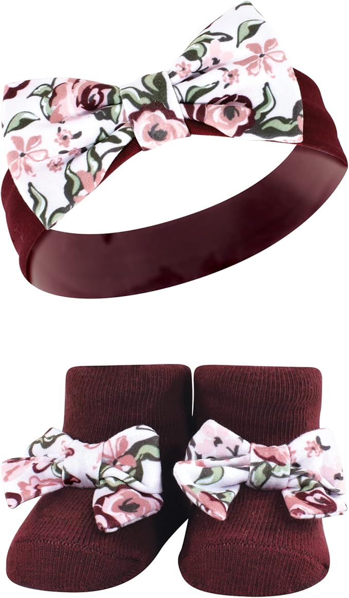 Hudson Baby Girl's Headband and Socks Giftset