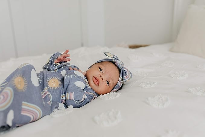 Copper Pearl Baby Bows: Stylish Headbands for Baby Girls, Premium Soft and Stretchy Baby Headbands
