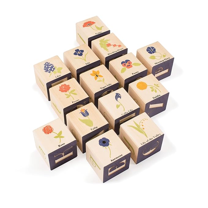 Uncle Goose Flower Blocks - Made in The USA
