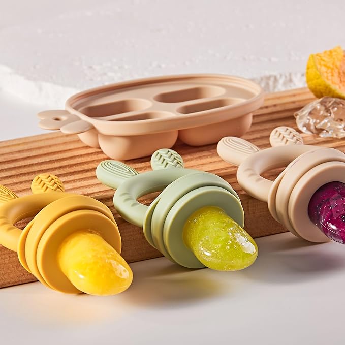 Silicone Baby Fruit Feeder with Freezer Tray Baby Food Feeder