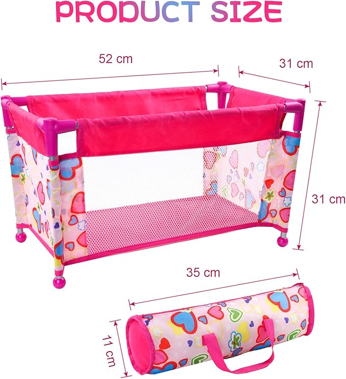 BABESIDE Baby Doll Crib, Baby Doll Bed for 17-21 Dolls