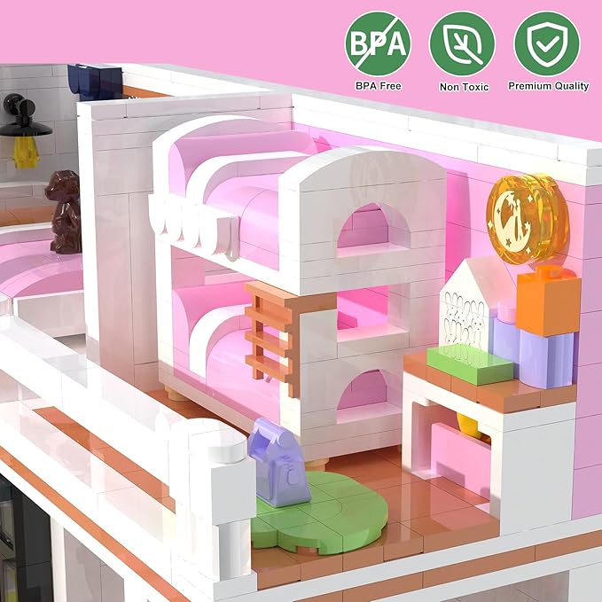 Friends House Building Block Set, Nice Rooms Small Brick Model 8+ 1220