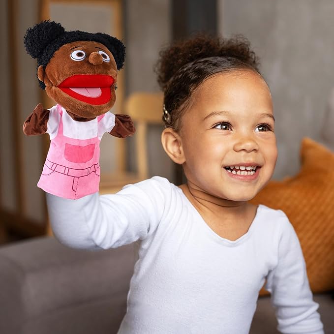 1 Pcs Family Hand Puppets 13 Inch Grandparents, Mom & Dad