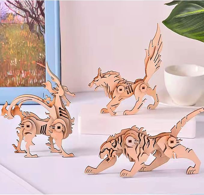 (5pcs) Animal Wood Puzzles Adult, 3D Wooden Puzzles Set
