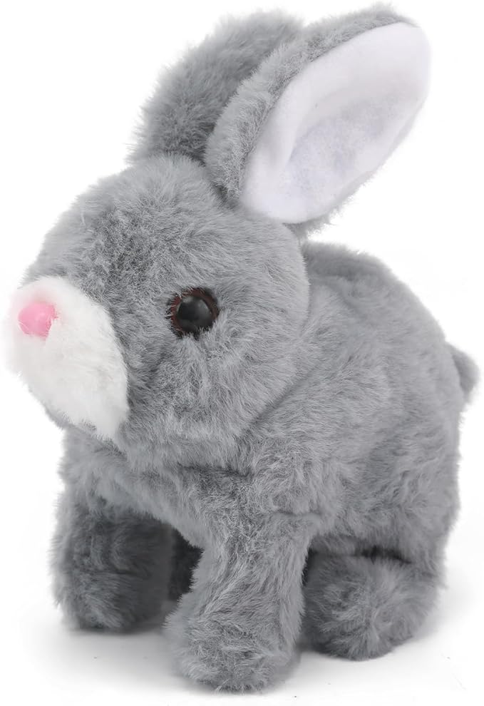 Hopping Walking Bunny Rabbit Toy with Sounds, Wiggling Ears