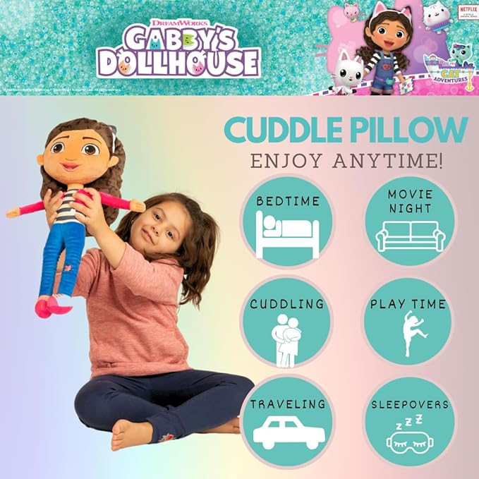 Franco DreamWorks Gabby's Dollhouse Kids Bedding Super Soft Plush Decorative