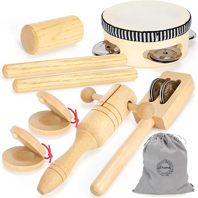 Ehome Toddlers Musical Instruments, Wooden Percussion Kids Baby Musical Instruments