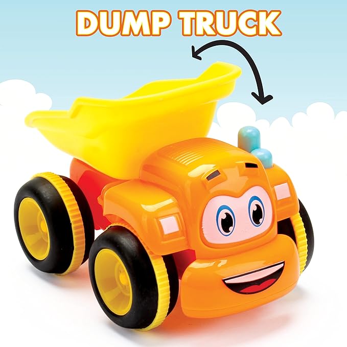 Toys for 3 Year Old Boy - 3 Friction Powered Trucks for 3+ Year Old Boys, Playmat & 16 Accessories