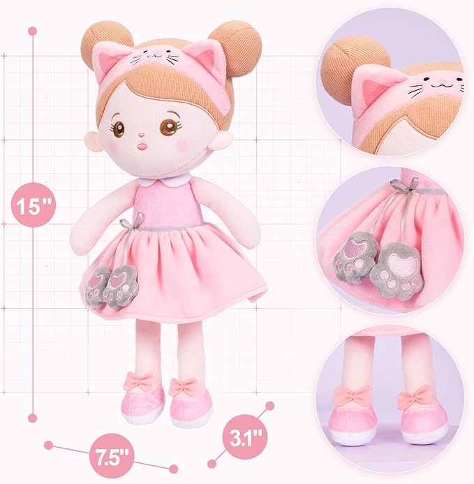 OUOZZZ Soft Baby Doll for Girls - My First Baby 15"