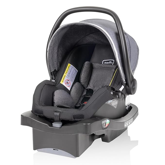 Evenflo Pivot Vizor Modular Reversible Stroller Travel System with LiteMax Infant Car Seat, Available in 6 Modes, Chasse Black