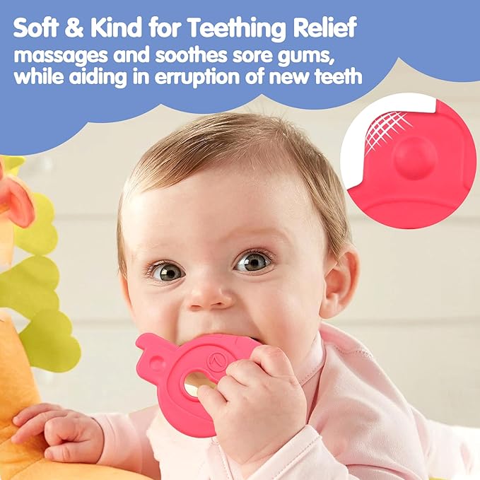 Montessori Baby Teething Toys for 0 3 6 12 18 Months - Sensory Rattles, Teethers