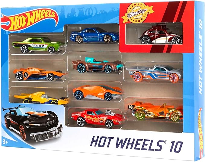 Hot Wheels Toy Cars & Trucks 10-Pack, Set of 10 1:64 Scale Vehicles