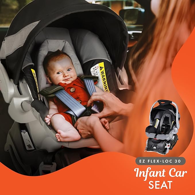 Baby Trend Expedition® Jogger Travel System with EZ Flex-Loc® Infant Car Seat, Millenium White