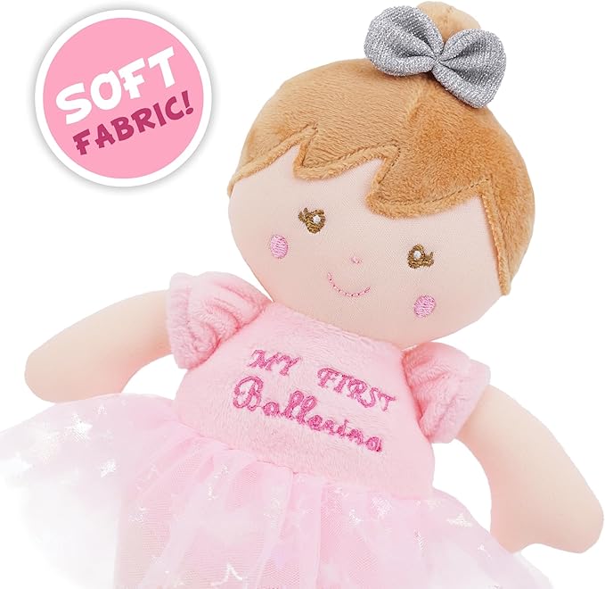 9" Soft Ballerina Baby Doll Freya - Adorable My First Baby Doll for Infants