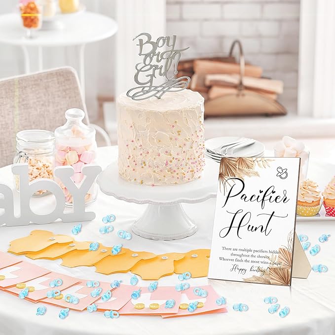 51 Pcs Cool Baby Shower Games Include Baby Pacifier Hunt 50 Acrylic