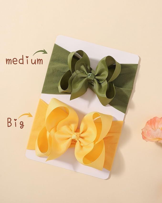 doboi 20PCS Baby Bows Baby Girl Headbands Nylon Hairbands