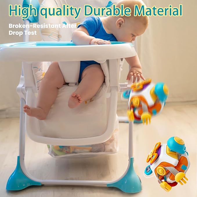 10 in 1 Busy Cube Montessori Toy for 18M+ Year Old Toddlers - Educational Activity Developing Sensory Board for Fine Motor Skills