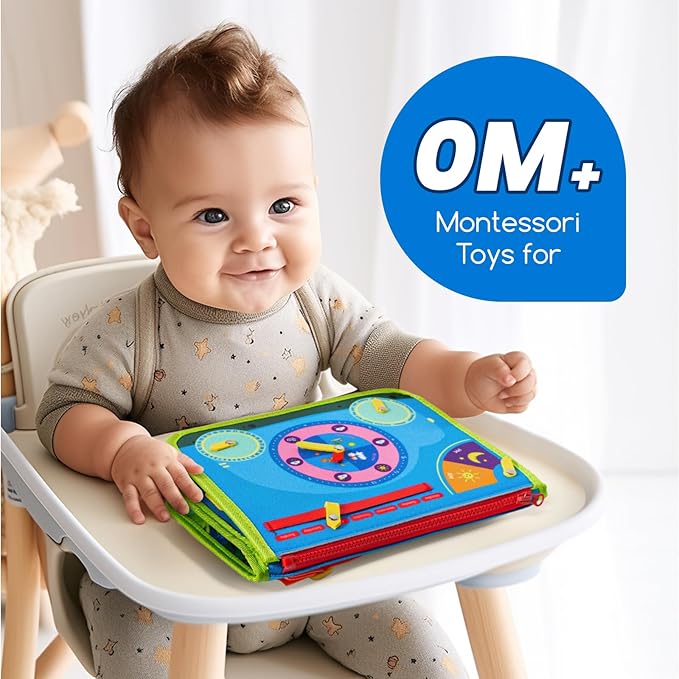 Hely Cancy Toddler Busy Board, Montessori Toys for 0 1 2 3 4 5