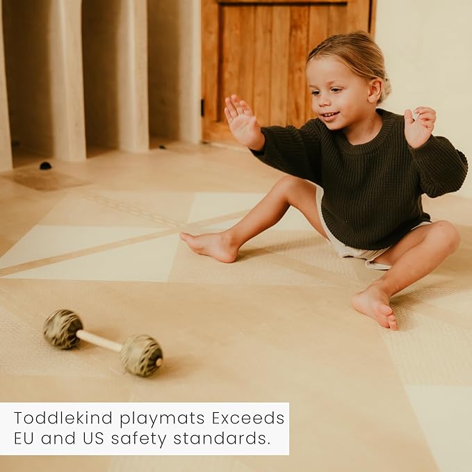 Toddlekind playmat - Prettier Puzzle Playmat (Kyte Wheat), 4 X 6 Feet (6 Tiles)
